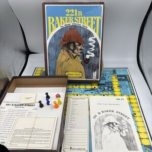 Hansen 221B Baker Street Master Detective Board Game Sherlock Holmes H-23 1977 C